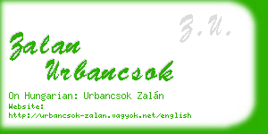 zalan urbancsok business card